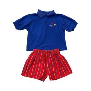 Buster Brown Vintage 90’s Boys “Bug” Polo Embroidered Shorts Outfit 2T